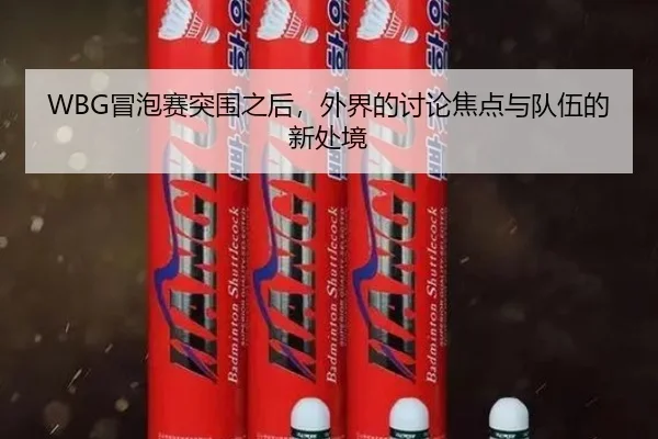 WBG冒泡赛突围之后，外界的讨论焦点与队伍的新处境